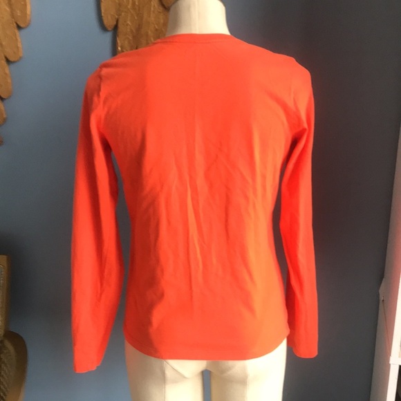 Denver Broncos orange long sleeves pull over t-shirt size S NFL glittery logo - Picture 5 of 12